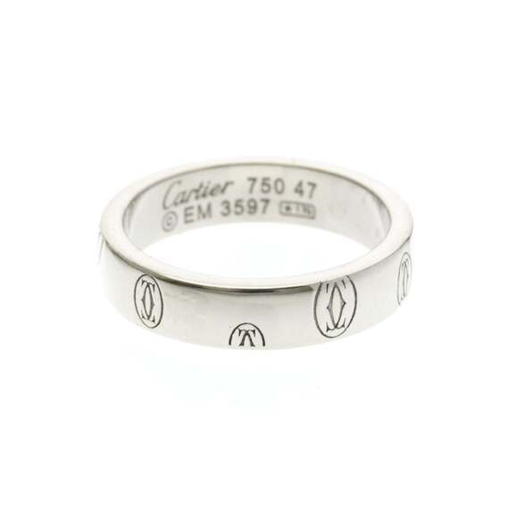 Cartier Happy Birthday White Gold (18K) Fashion No Stone Band Ring Silver